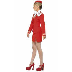 Disfraz de Azafata Rojo Sexy mujer