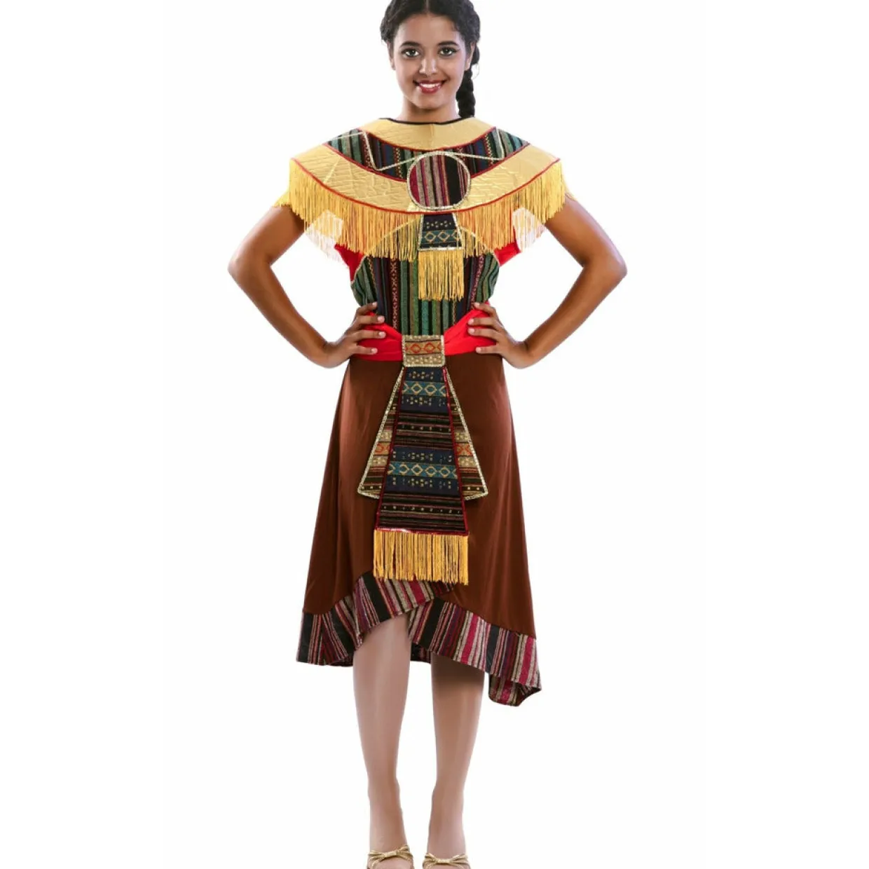 Disfraz de Azteca Marrón para mujer