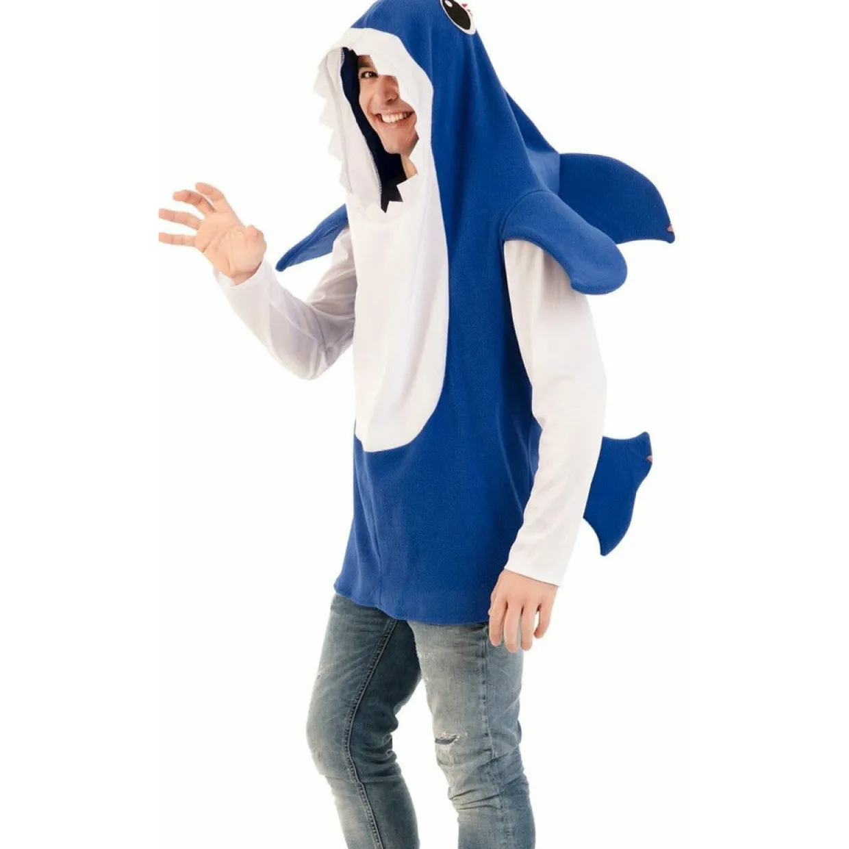 Disfraz de Baby Shark Azul para adulto