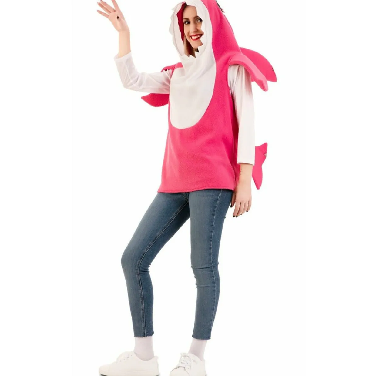 Disfraz de Baby Shark Rosa para adulto