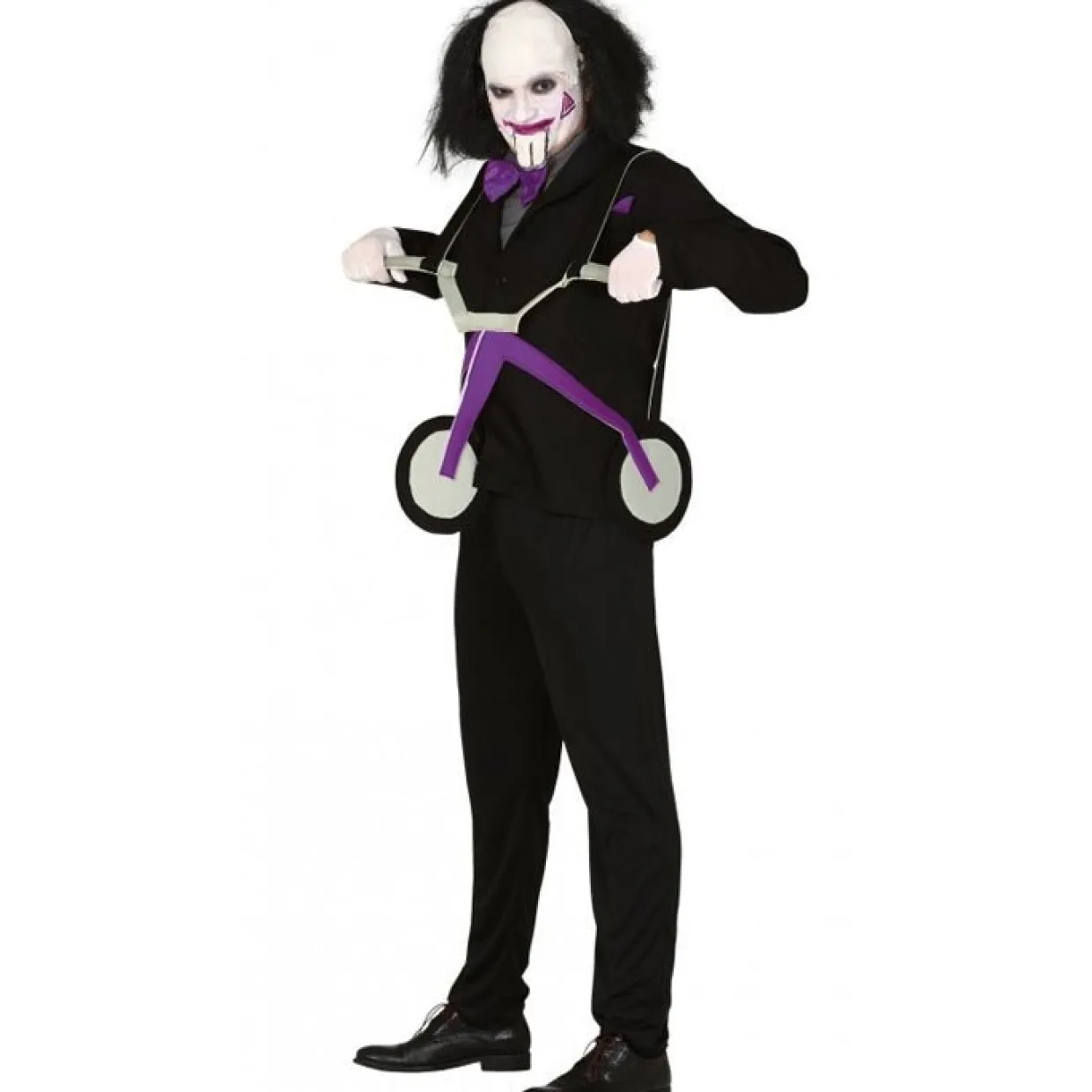 Disfraz de Billy Saw con Triciclo para hombre