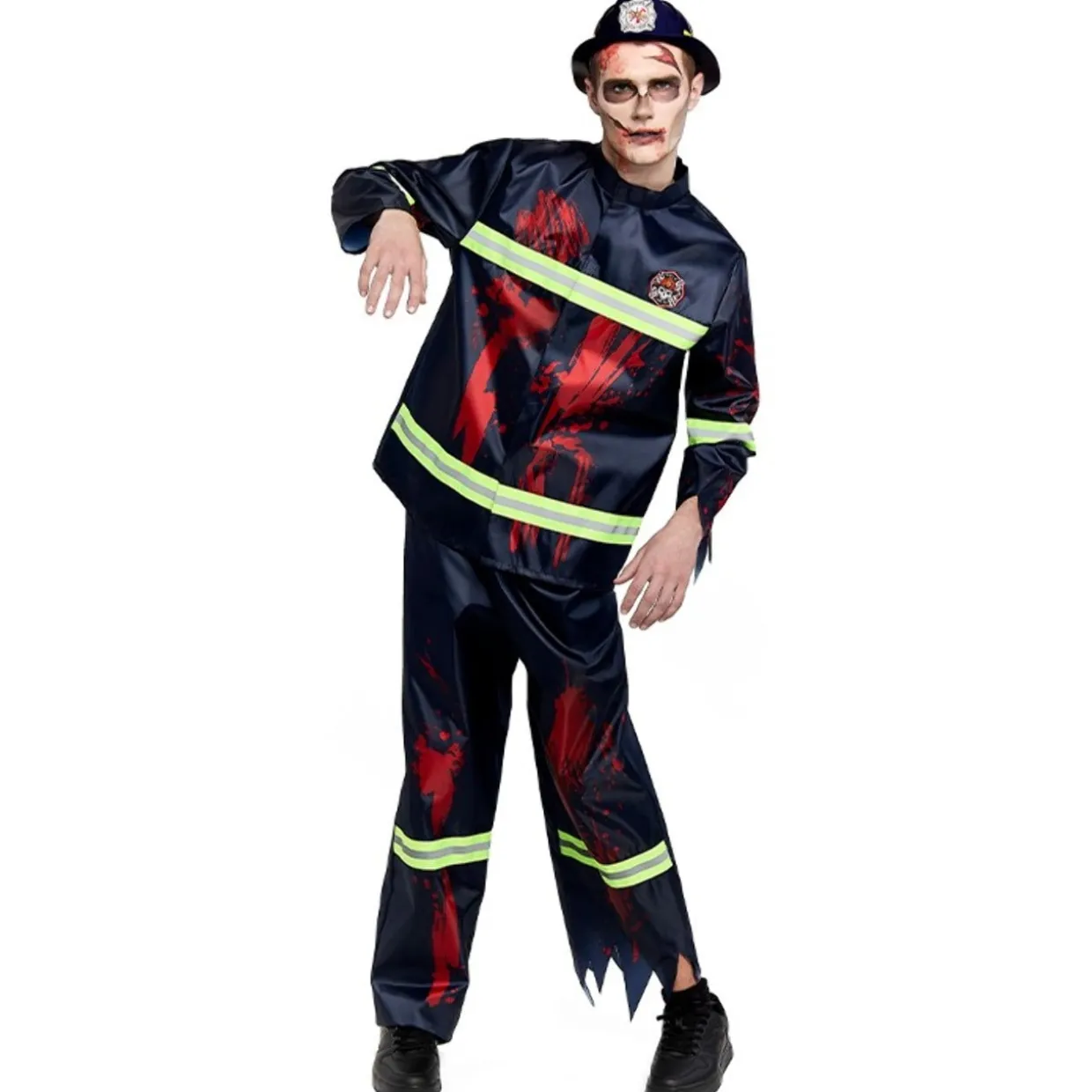 Disfraz de Bombero Zombie para hombre