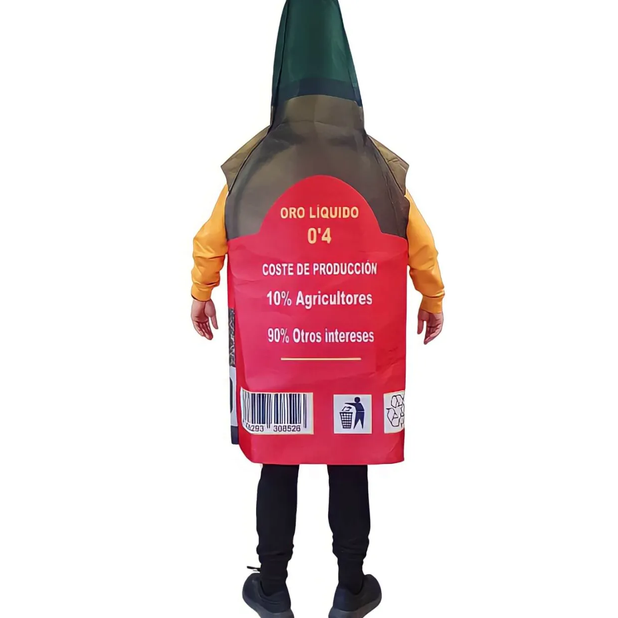 Disfraz de Botella de Aceite para adulto