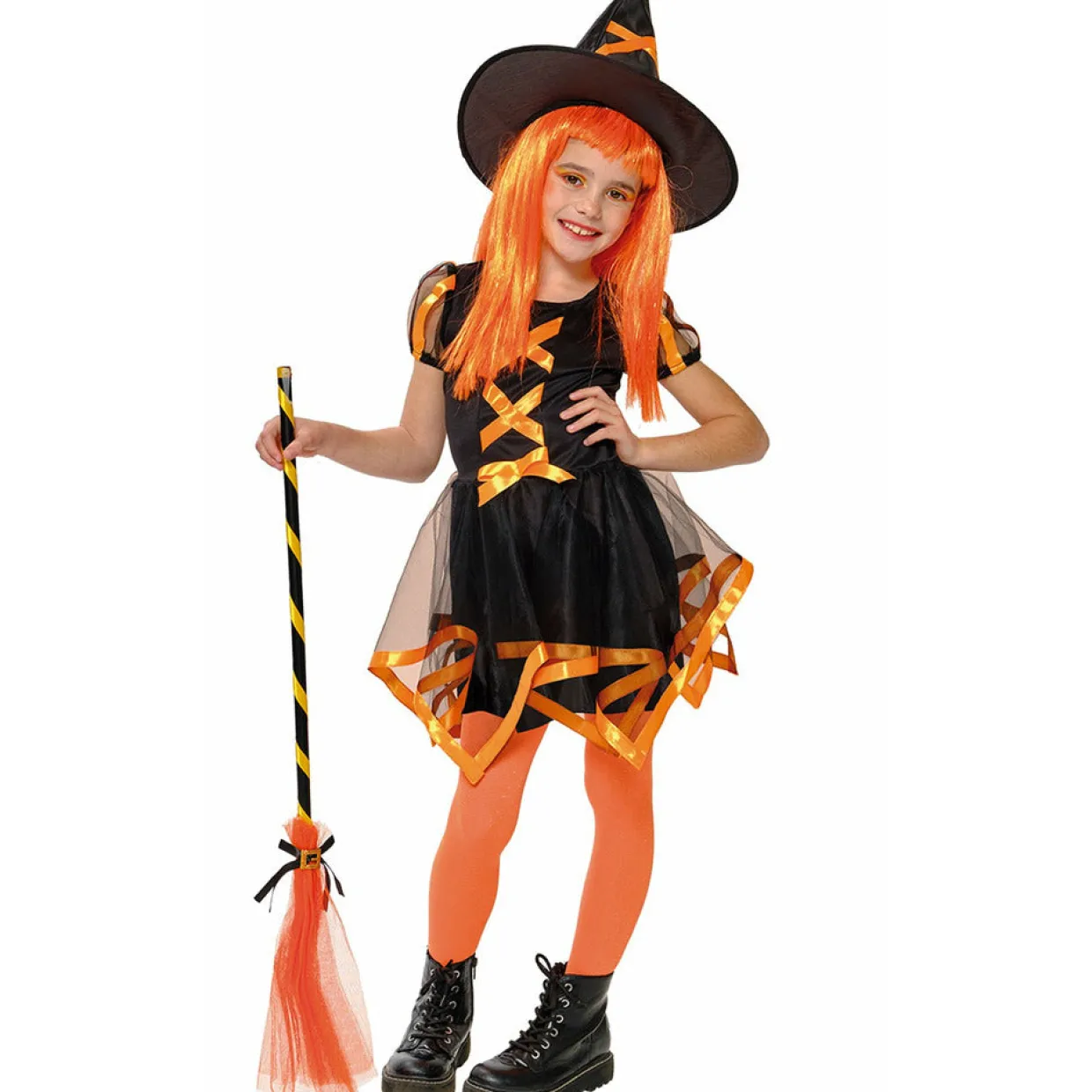 Disfraz de Bruja Cuca Naranja para niña