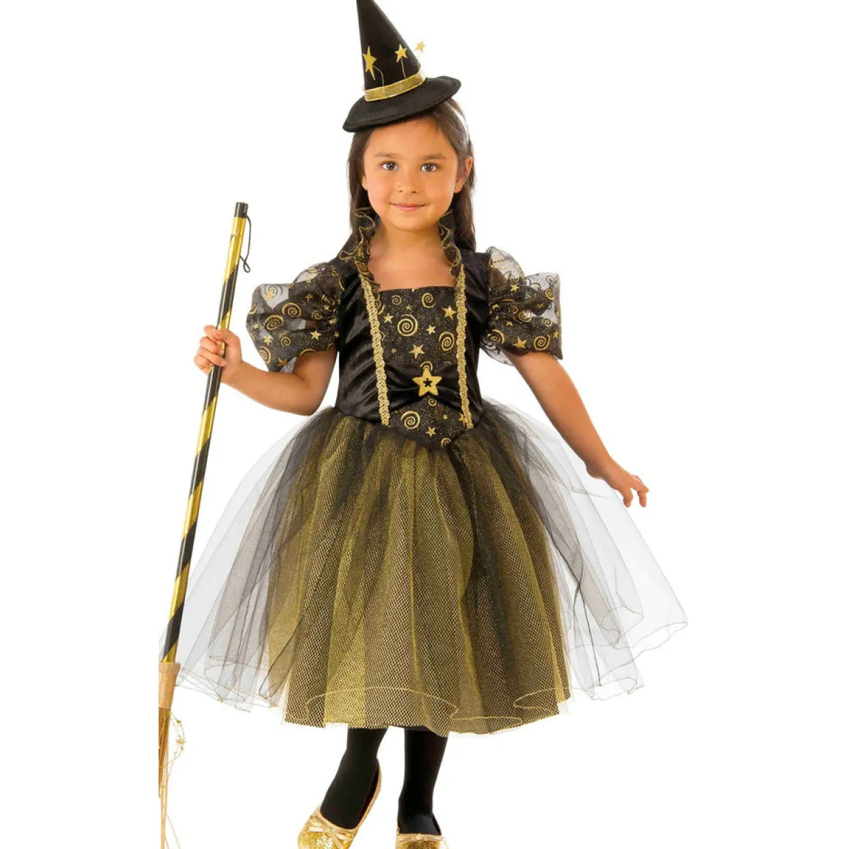Disfraz de Bruja Dorada para niña
