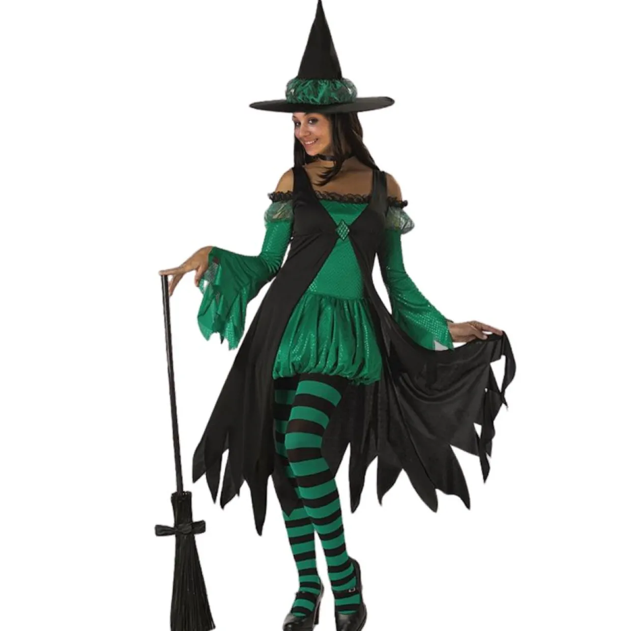 Disfraz de Bruja Esmeralda Verde para mujer
