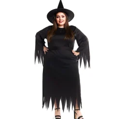 Disfraz de Bruja Negra Plus para mujer