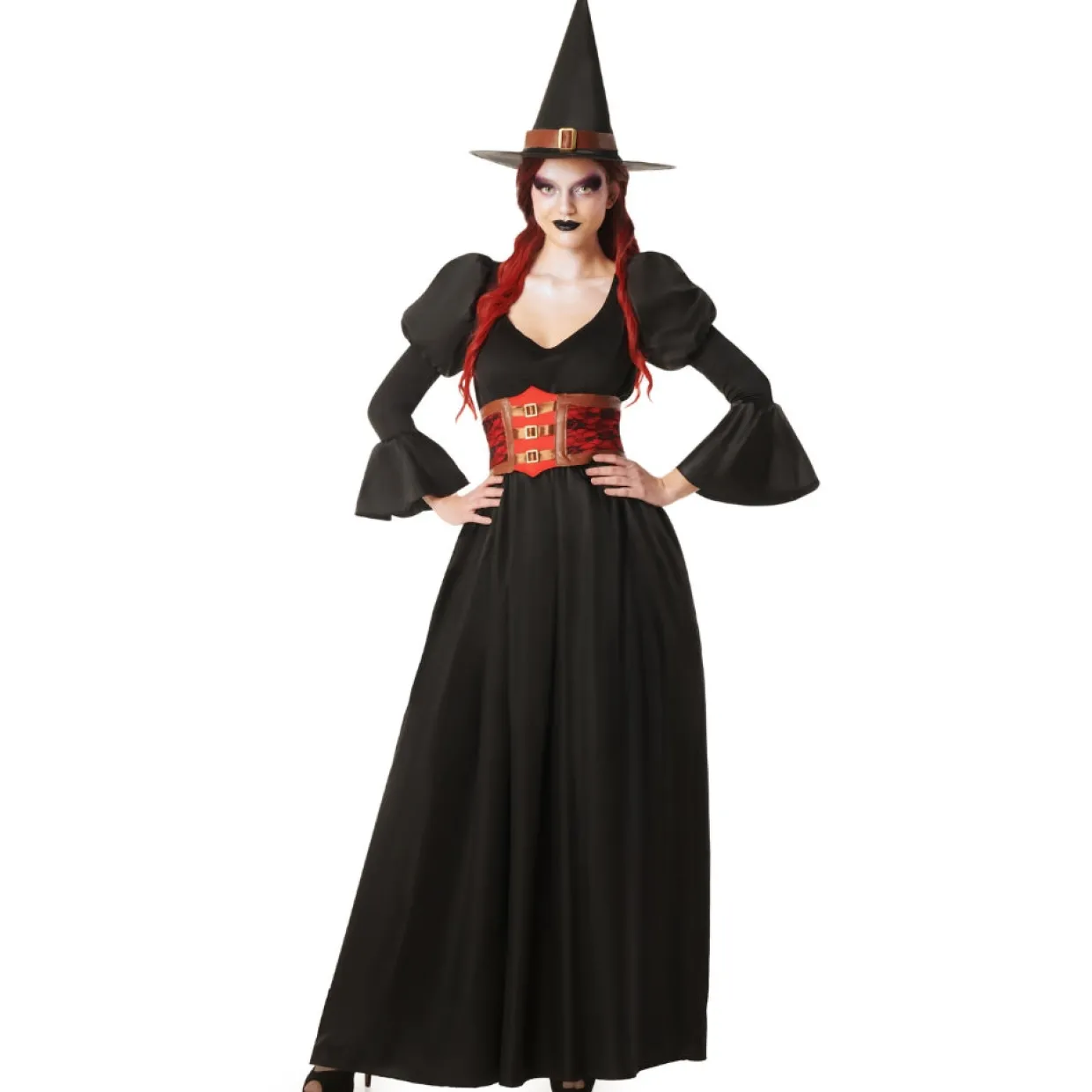 Disfraz de Bruja Negro Corset para mujer