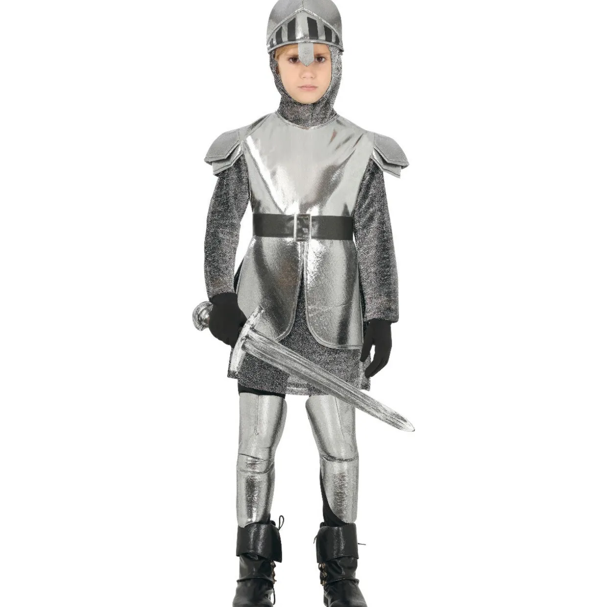 Disfraz de Caballero Medieval Plata para niño