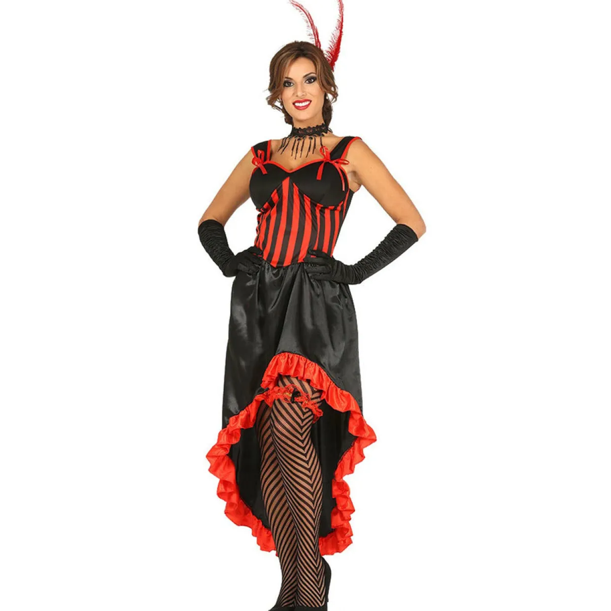 Disfraz de Cabaret Rayas para mujer