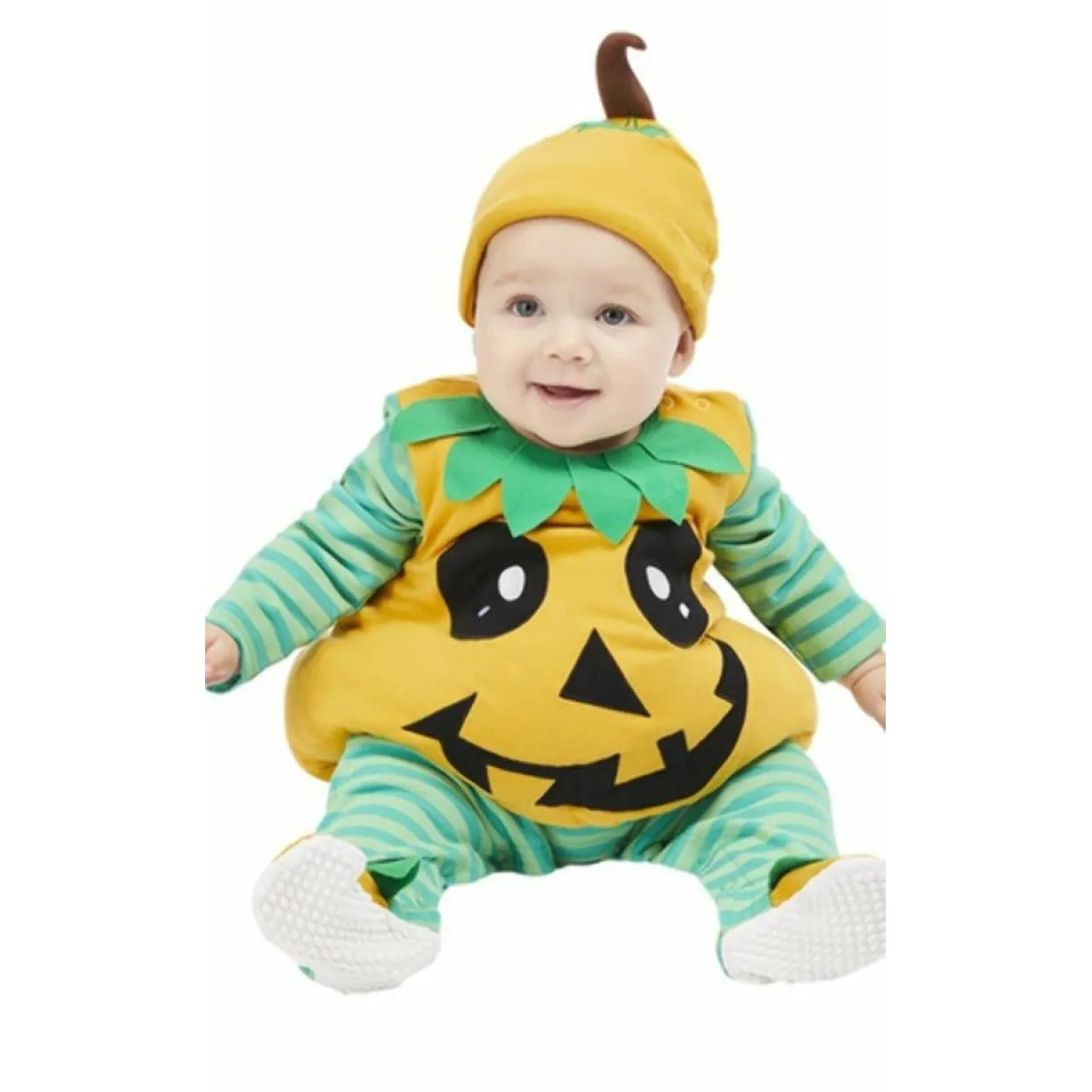 Disfraz de Calabaza Rayas para bebé