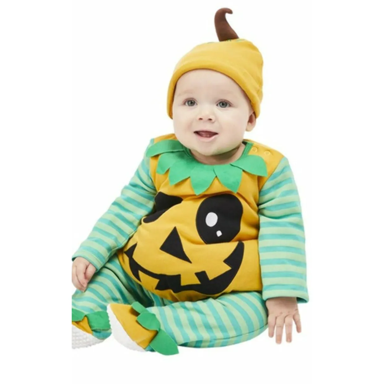 Disfraz de Calabaza Rayas para bebé