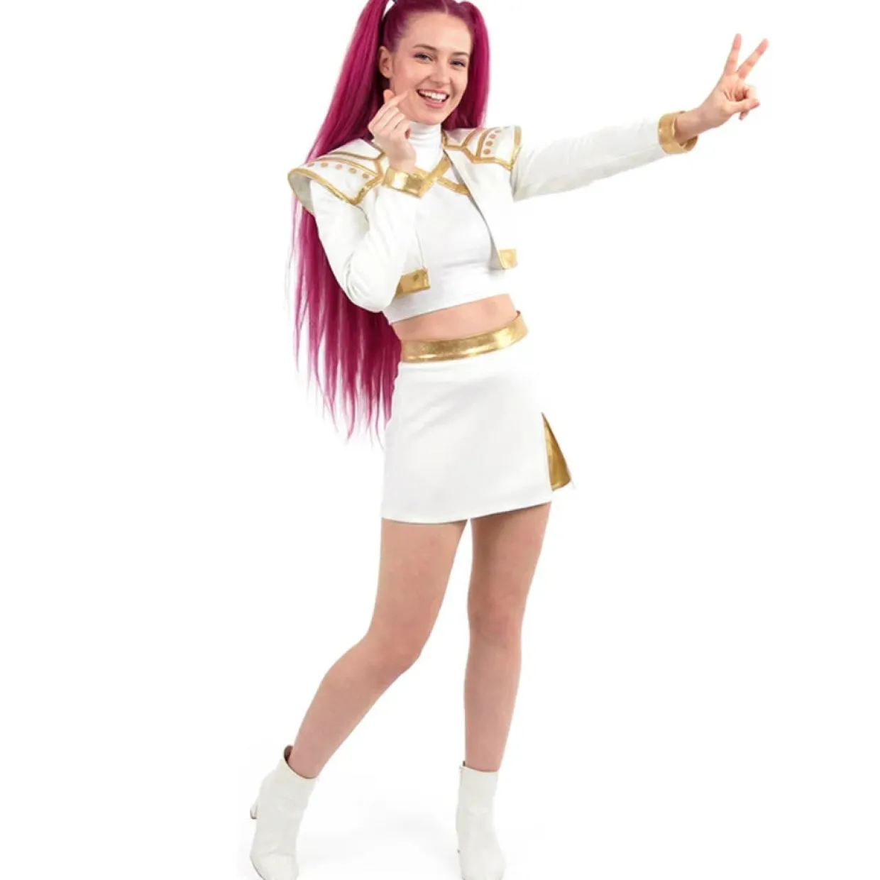 Disfraz de Cantante K-Pop Blanca Deluxe para mujer