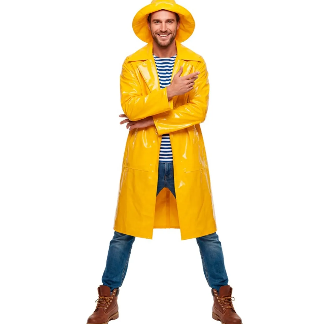 Disfraz de Capitán Pescador Amarillo para adulto