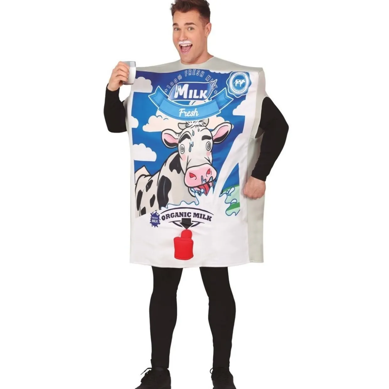 Disfraz de Cartón de Leche para adulto