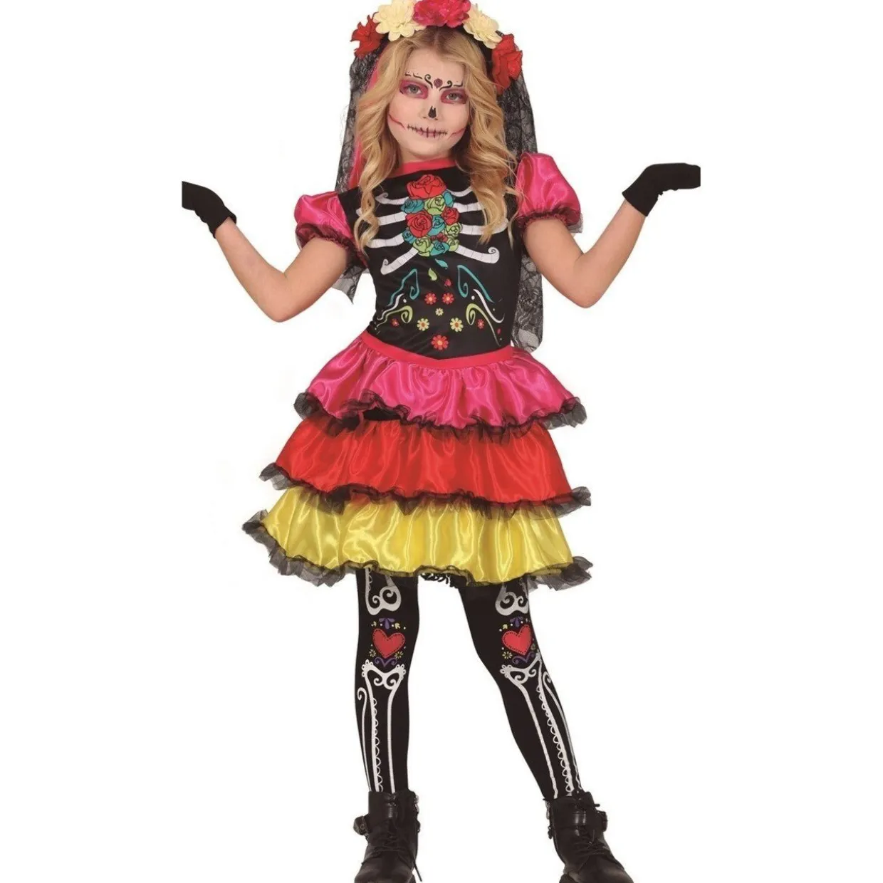 Disfraz de Catrina Alegre para niña