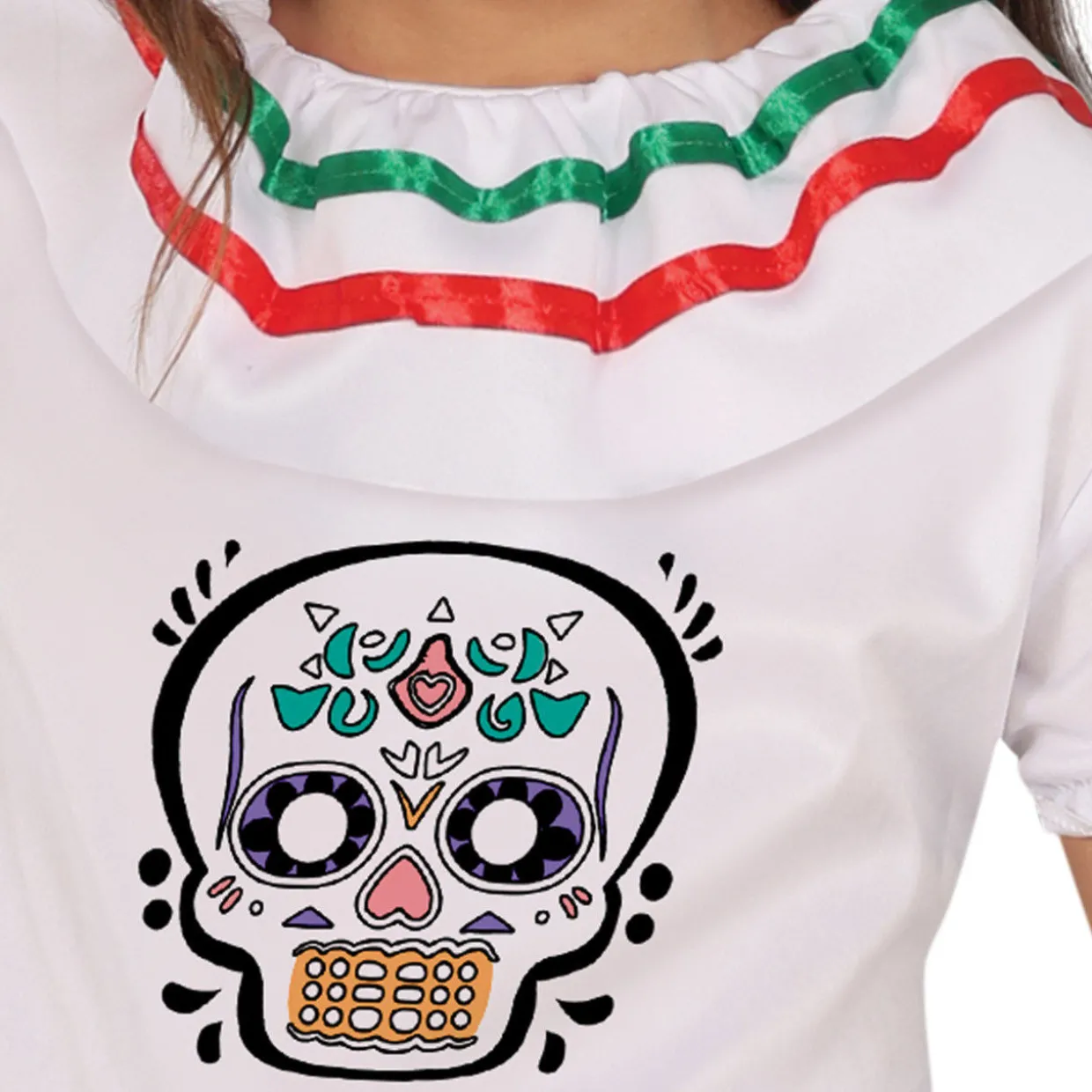 Disfraz de Catrina Colorida para niña