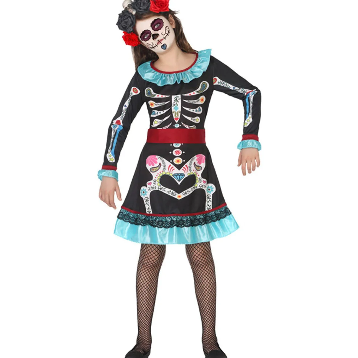 Disfraz de Catrina Esqueleto para niña