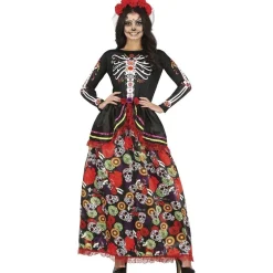 Disfraz de Catrina Flores para adolescente