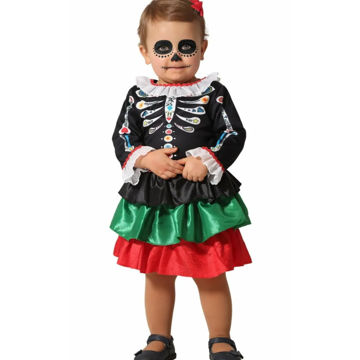 Disfraz de Catrina Huesos para bebé