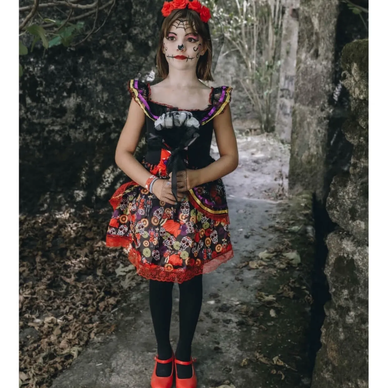 Disfraz de Catrina Lujo para niña