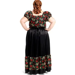 Disfraz de Catrina Mexicana Rosas Plus para mujer