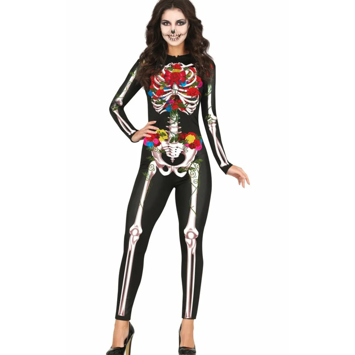 Disfraz de Catrina Rosas para mujer