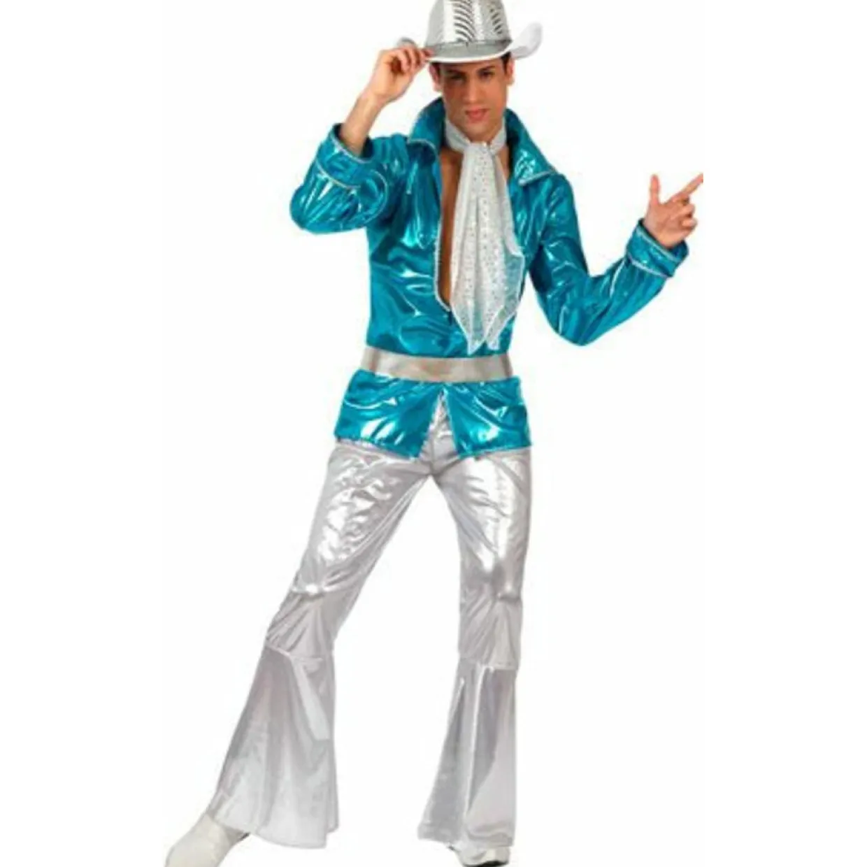 Disfraz de Chico Disco Azul adulto