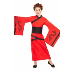 Disfraz de China Rojo para niña