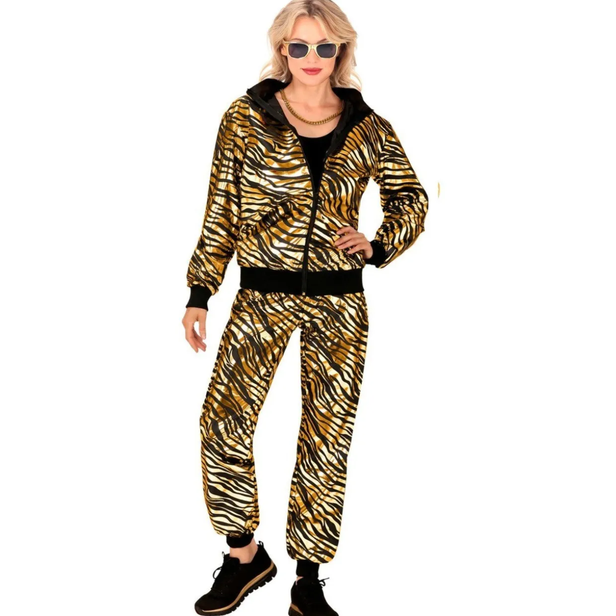 Disfraz de Chándal Años 80 Animal Print para adulto