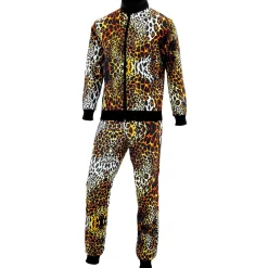 Disfraz de Chándal Años 80 Leopardo Fashion para adulto