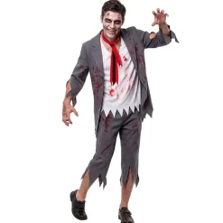 Disfraz de Colegial Zombie con Corbata para hombre