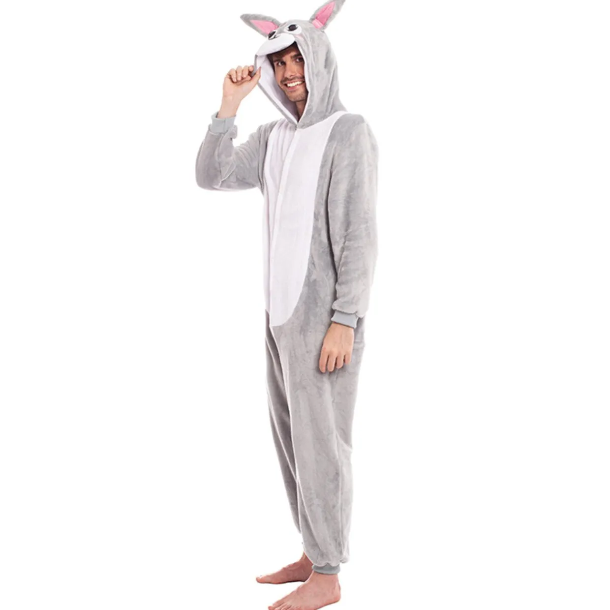 Disfraz de Conejo Gris para adulto