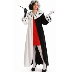 Disfraz de Cruella Abrigo mujer