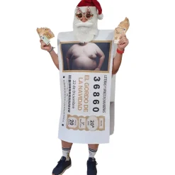 Disfraz de Décimo de Lotería de Navidad para adulto