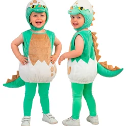 Disfraz de Dinosaurio Verde Cascarón para bebé