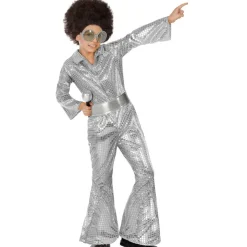 Disfraz de Disco Fashion Plata para niño