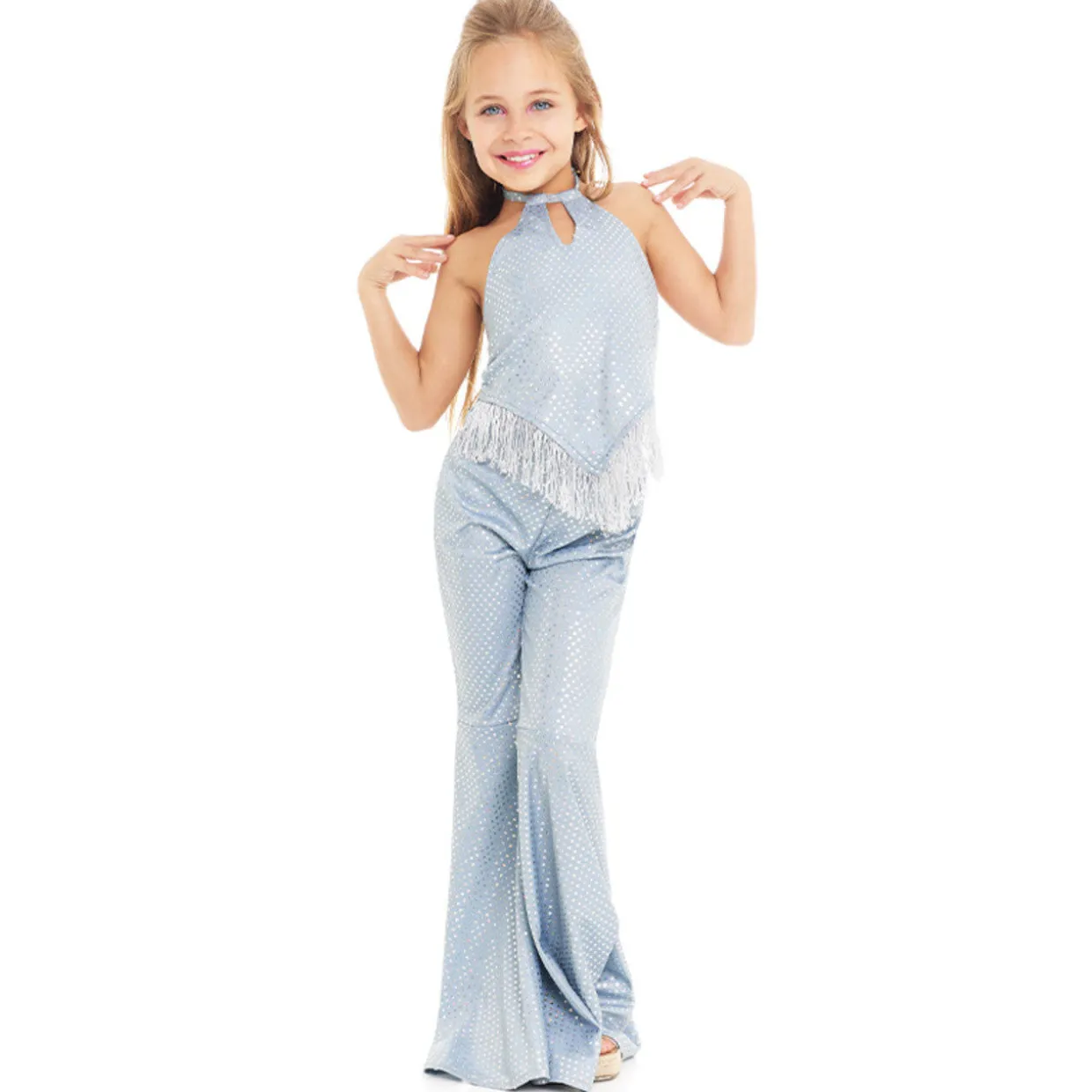 Disfraz de Disco Flecos para niña