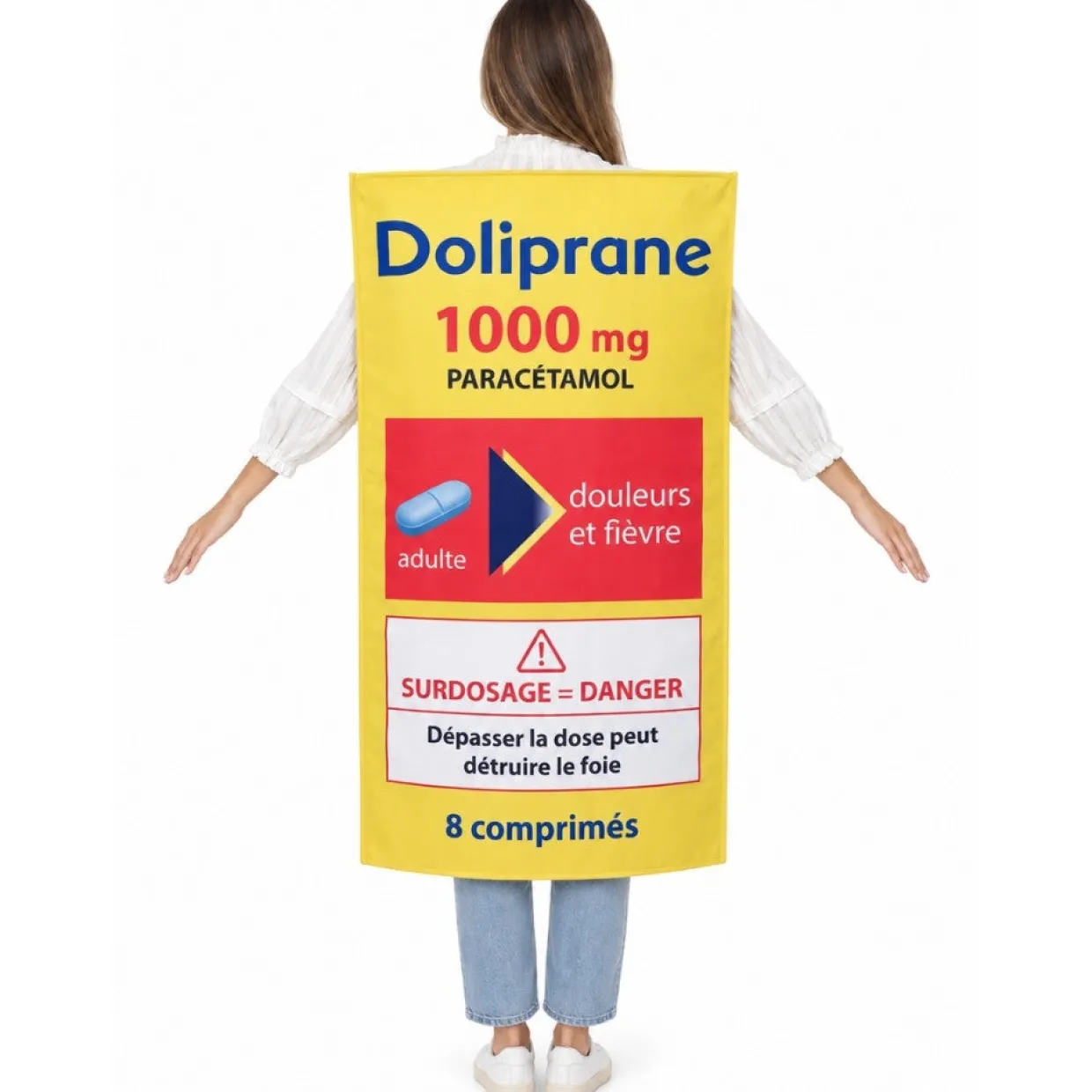 Disfraz de Doliprane Paracetamol para adulto