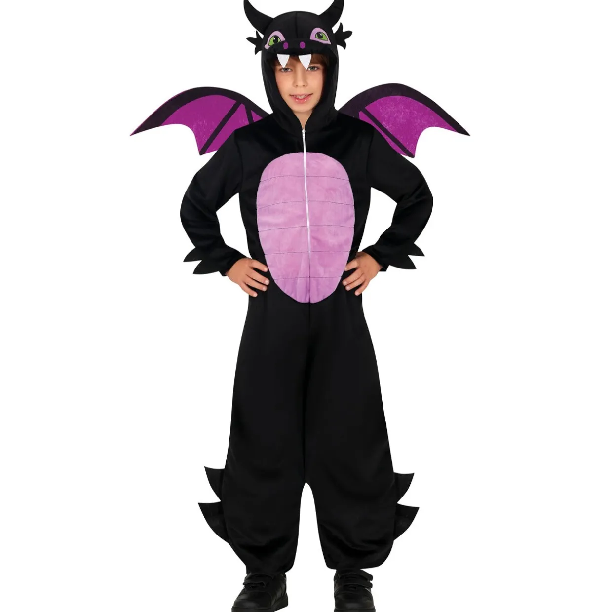 Disfraz de Dragón Negro Alas infantil