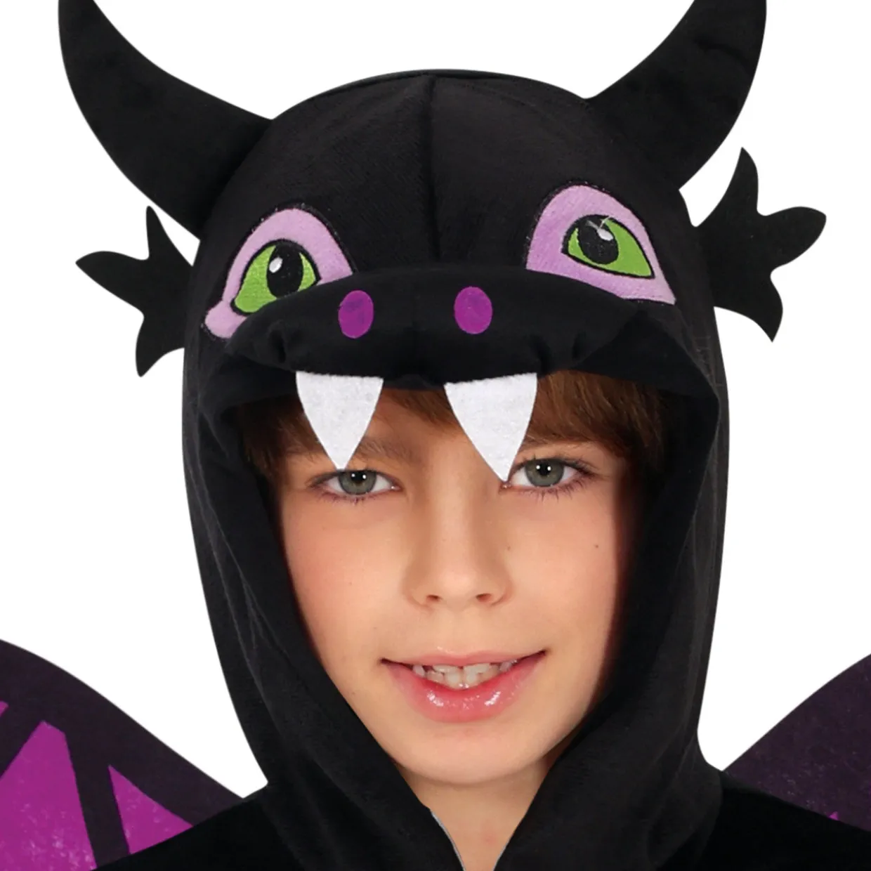 Disfraz de Dragón Negro Alas infantil