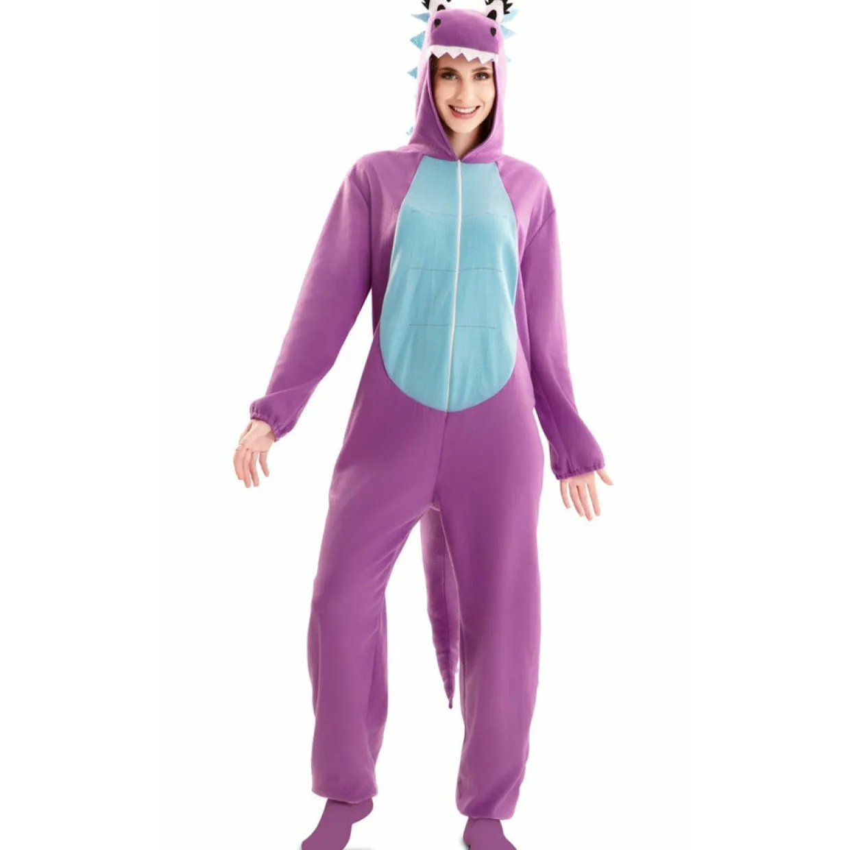 Disfraz de Dragona Lila para mujer