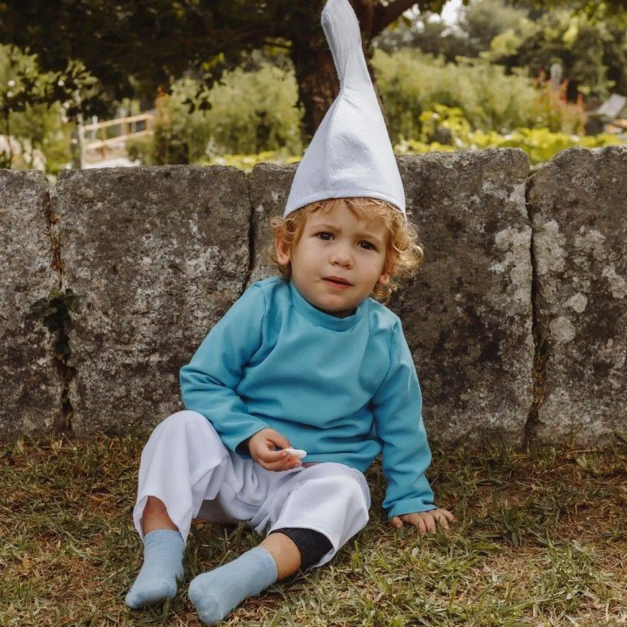 Disfraz de Duende Azul Clásico para bebe