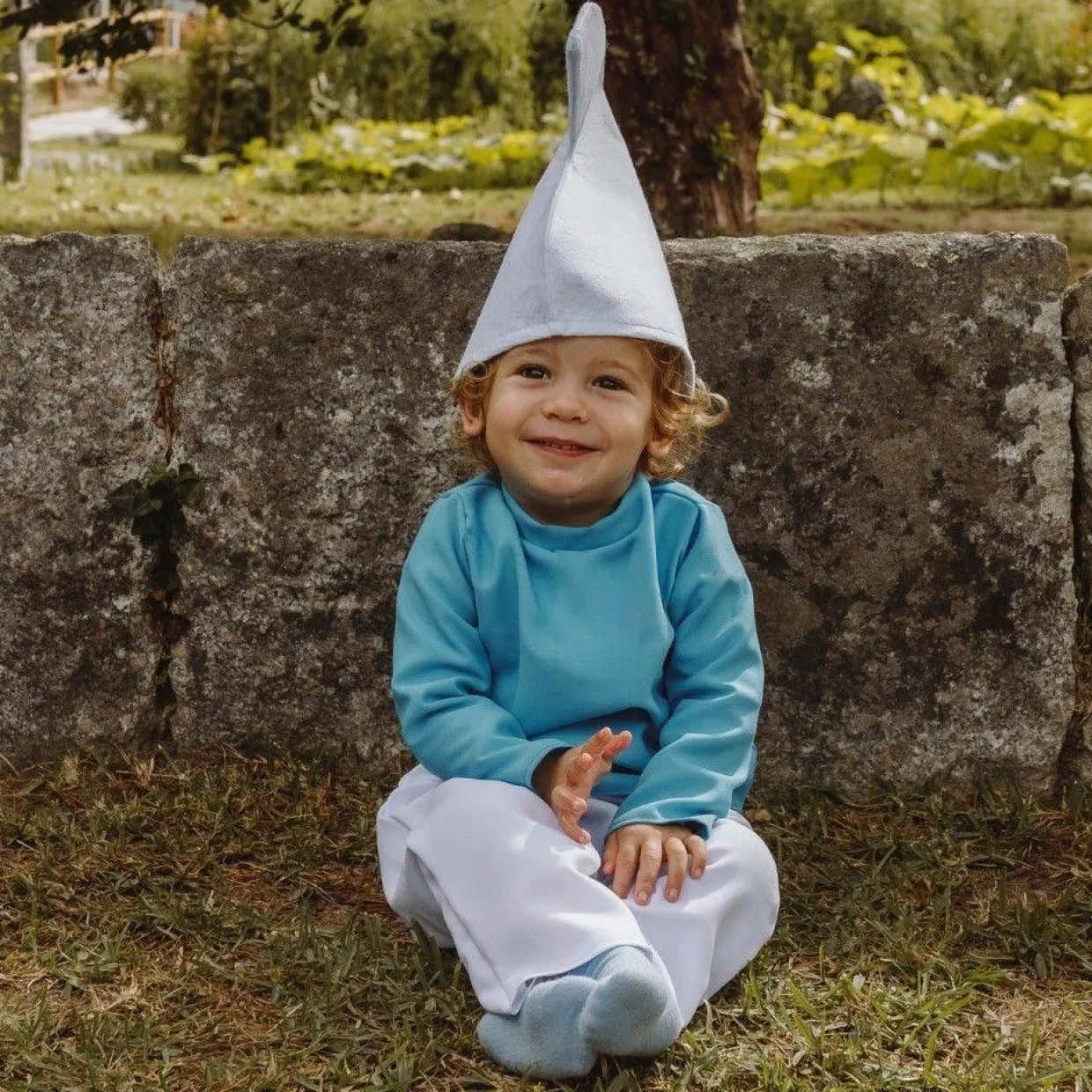 Disfraz de Duende Azul Clásico para bebe