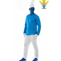Disfraz de Duende Azul Pompón hombre