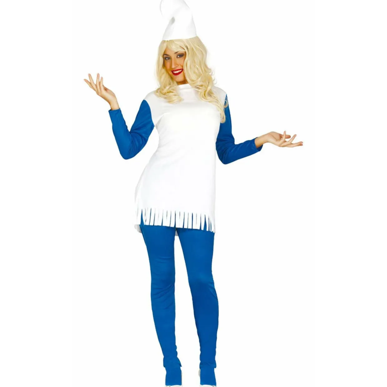 Disfraz de Duende Azul Pompón para mujer