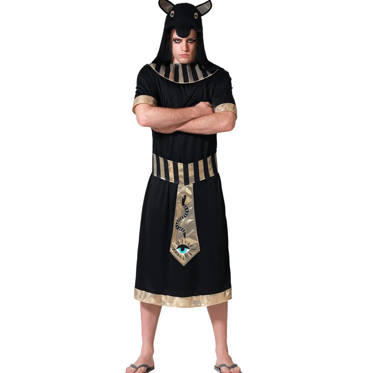 Disfraz de Egipcio Anubis Negro para hombre