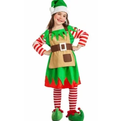 Disfraz de Elfa Claus para niña