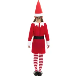 Disfraz de Elfa de la Navidad Rojo para niña