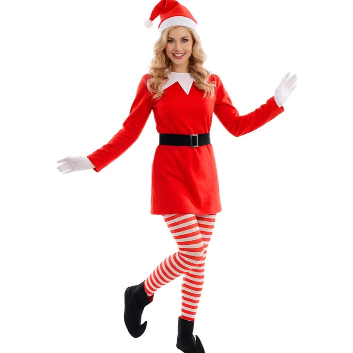 Disfraz de Elfa Divertida de Navidad para mujer